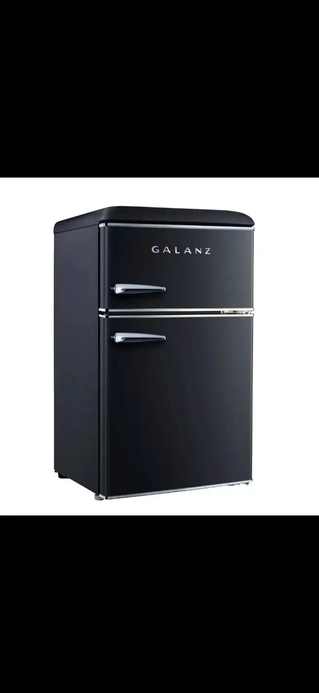 Mini Fridge+freezer NEW retro Black in Refrigerators in City of Toronto - Image 4