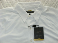 White Men's Golf Shirt GREG NORMAN (Size L). BRAND NEW.