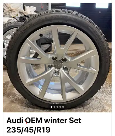 4 New OEM 19" Rims with Pirelli Sottozero Winter tires, 235/45/R19 No Curb rash or damage to the rim...