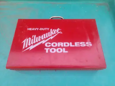 Vintage Collectable Milwaukee Steel Heavy-Duty Cordless Toolbox, View more