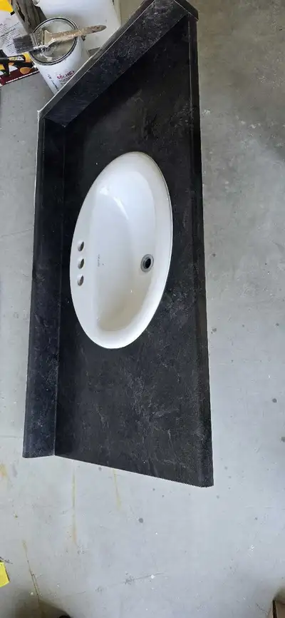 laminate bathroom countertop and sink, View more