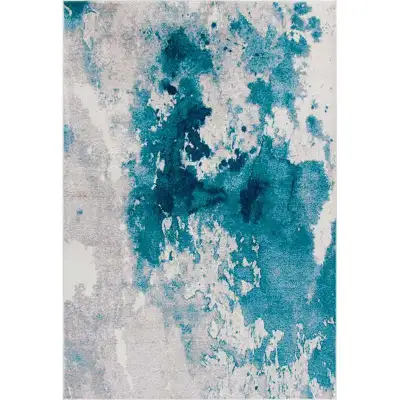 Abstract multicolour area rug - 6'7"x9'4", View more