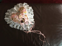HEART PILLOW WITH BROACHES