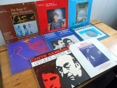 J'ai 8 disques vinyles du regretté Mikis Theodorakis, le très célèbre compositeur grec surtout connu...