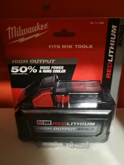 Milwaukee m18 8.0 HO Battery , View more