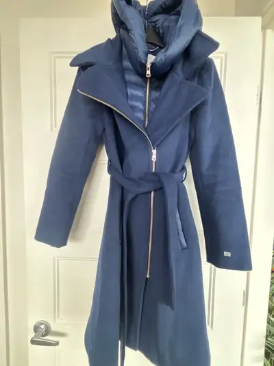 SOIA&KYO NAVY WOOL COAT XS, View more