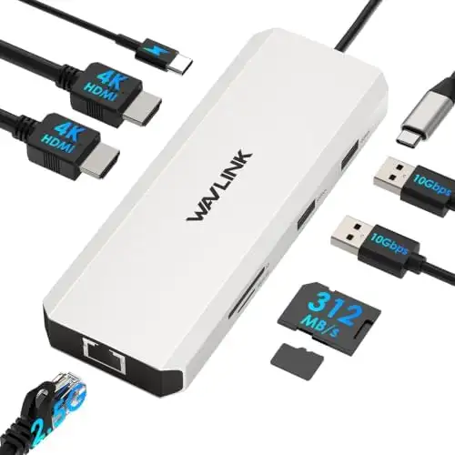 NEW Laptop Docking Station, WAVLINK Docking Station Dual HDMI in Laptop Accessories in Markham / York Region - Image 2