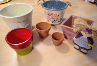 Vintage Assorted Flower Pots  6/$5