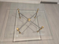 French steel and brass table