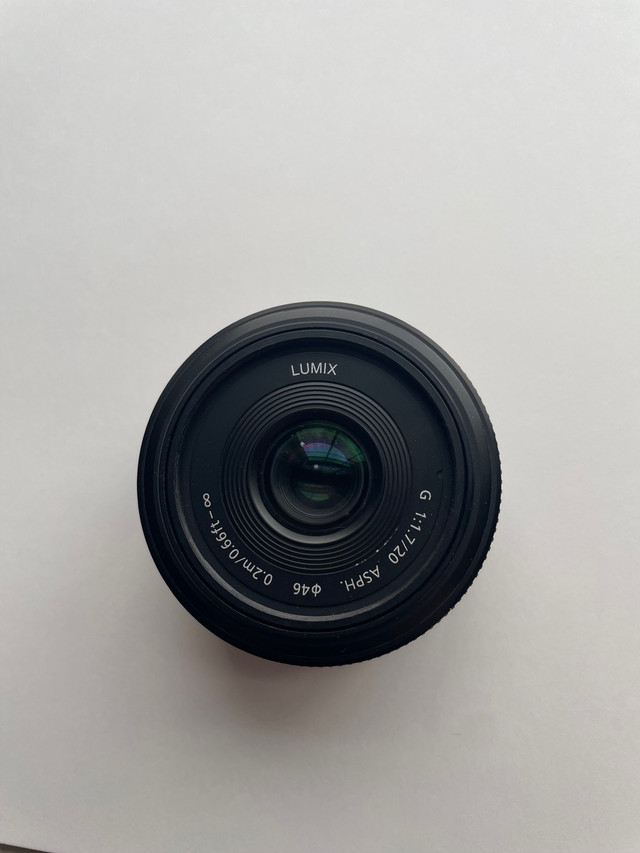 Lumix 20mm f1.7 lens (m4/3 mount) in Cameras & Camcorders in Bedford