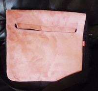 Pink/Dusty Rose Micro Suede Messenger / Lap Top Bag