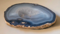 Beautiful Brazilian Sliced Agate Crystal Stone Dish