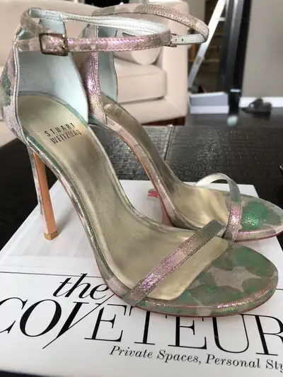 Stuart Weitzman Rose Cipria Nudist heel sandal, View more