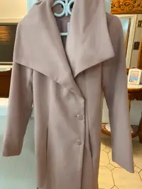 Pink cashmere coat from Le Chateau