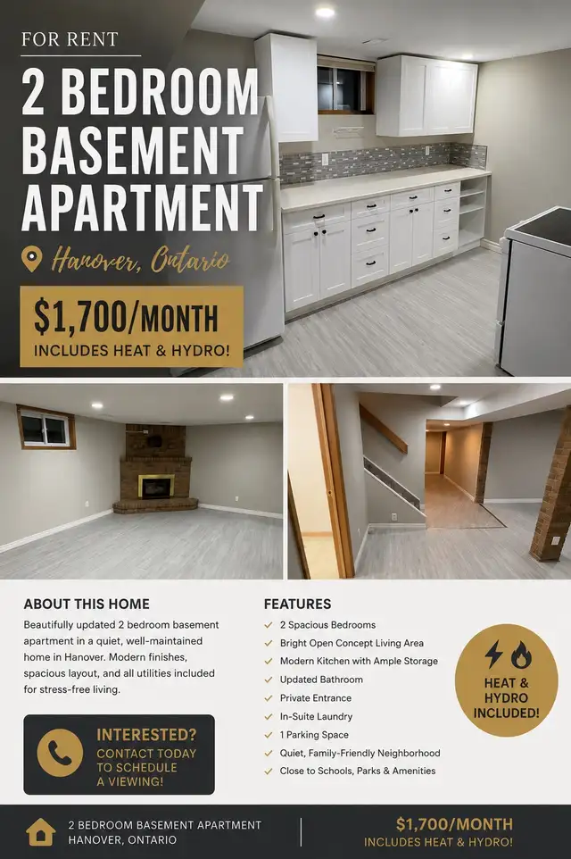 2 Bedroom apartment for rent 