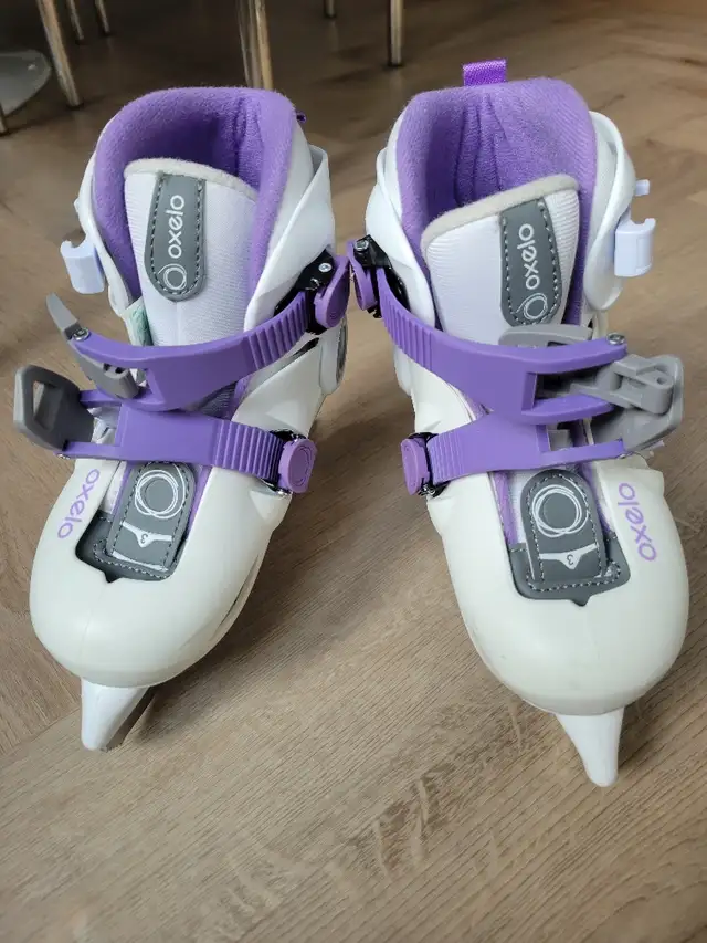 Oxelo Kids' Learning Adjustable Ice Skates Size 9C / 10C / 10.5C in Skates & Blades in Markham / York Region - Image 2