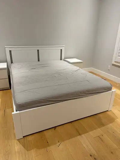 Ikea bed frame with queen mattress , View more
