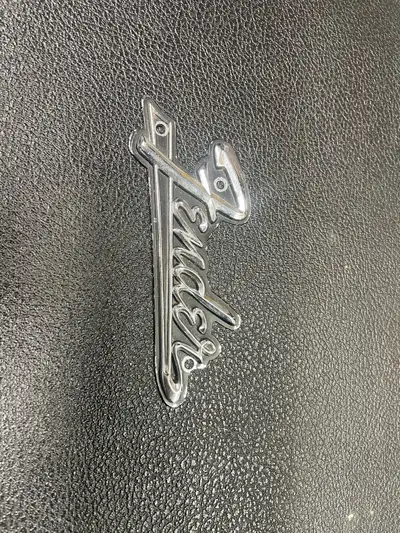Vintage Fender case  / Amplifier long tail metal Nameplate, View more