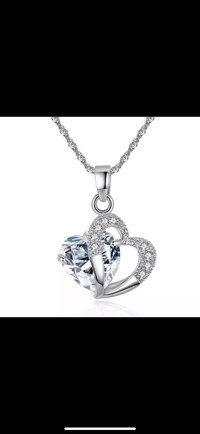 Crystal heart pendant necklace