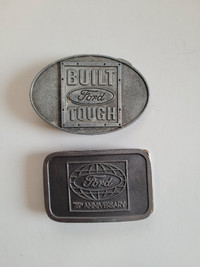 Vintage Ford Built Tough and 75th Anniversary BucklesEach $25