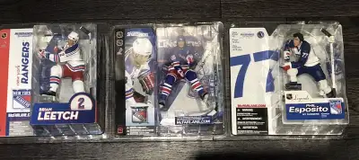 Assorted McFarlane NHL **New York Rangers** hockey figurines: 1) Series 2 - Eric Lindros - Blue Jers...