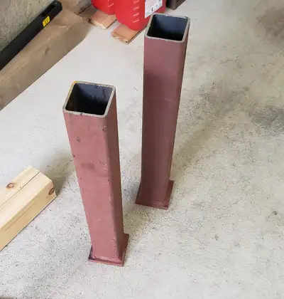 "3" x 3" Steel post column 21.5 inches long, View more