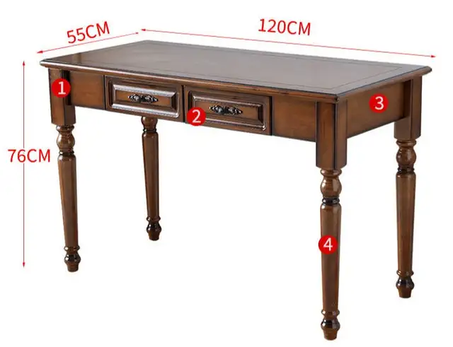 COURTYARD Scandinavian American Solid Wood Writing Desk Executi in Desks in Markham / York Region - Image 3