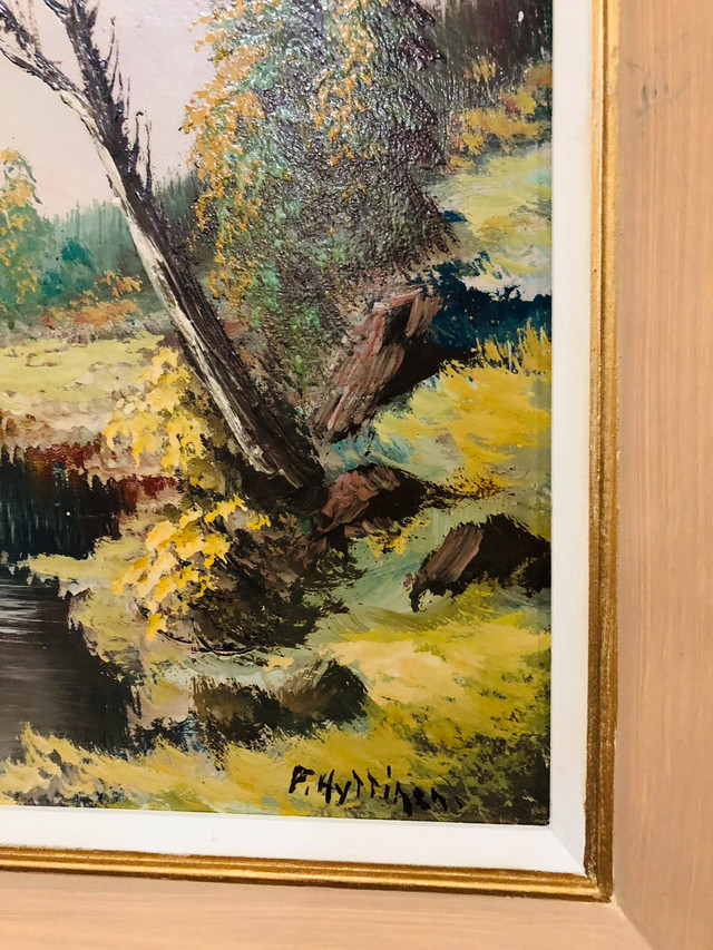 1960s listed Canadian Artist Paul Hyttinen Oil Painting on Board in Arts & Collectibles in Oshawa / Durham Region - Image 4