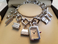New Sterling Silver Burberry "Brit" Charm Bracelet *RARE*