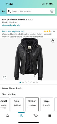 Brand-new woman’s medium leather jacket