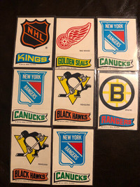 1973-74 Topps hockey card sticker inserts