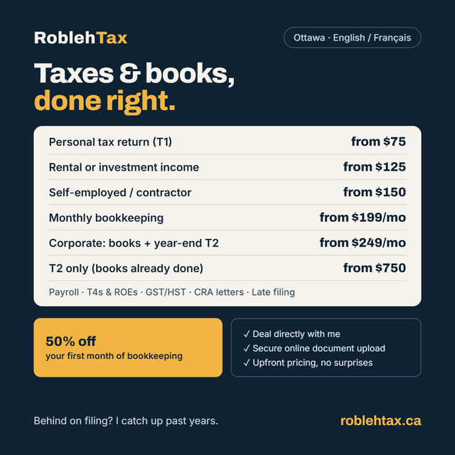 Tax Returns & Bookkeeping – Accountant | English/Français