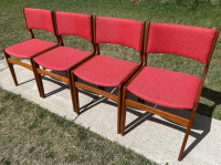 Teak 1970's vintage MCM dining chairs set of 4