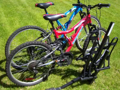 Selling 2 Bikes + Bike Rack $325.00 for all. Hardly used. Please text @ (604) 764-9987