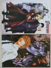 Anime posters: death note, full metal, fairy tale, sailor moon