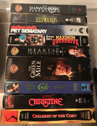 Stephen King VHS Movies Collection Lot of 8 based on his Books