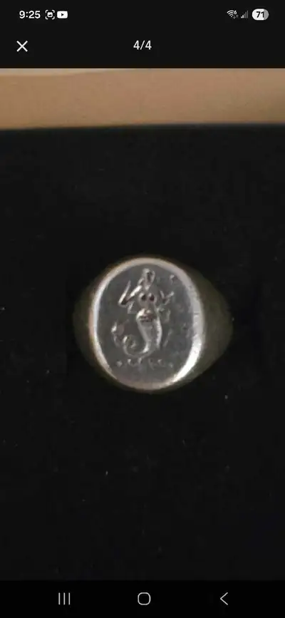 vintage family crest wax seal ring, View more