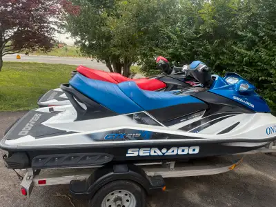 Pair of 2008 seadoos with double aluminum trailer. GTX has 176 hrs. Wake has 132hrs. Supercharger, o...