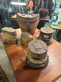 Antique Wooden top hat blocks forms