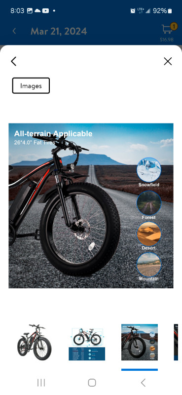 Wheelspeed ebike 500watts max 32 km fatbike 26x4.0 dans Vélos électriques  à Sherbrooke - Image 3