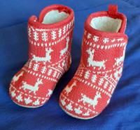 Fair isle booties for baby (6-12 months)