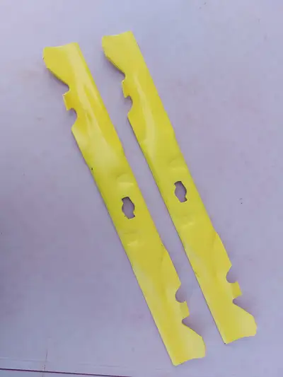 A pair of Cub Cadet Xtreme lawnmower blades. 742-05510X, View more