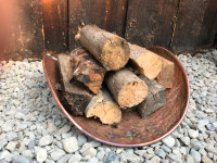 Vintage Hammered Sheet Copper Firewood Bin