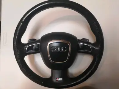 Hello, Up for sale is Audi Q7 2007-2015 S-Line Tiptronic Leather 3 Spoke Steering Wheel with its cor...