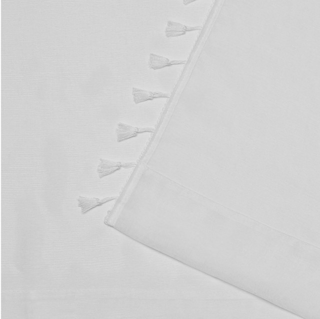 Exclusive Tassels Rod Pocket Curtains - White, 54x96, 2 Panels dans Habillage de fenêtres  à Ville de Montréal - Image 4