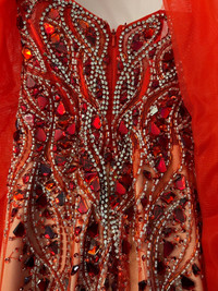 Red beaded dress