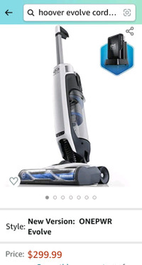 Hoover cordless upright vaccum cleaner 