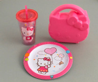 Hello Kitty Tasse Assiette Boite à Déjeuner - Cup Dish Lunch Box
