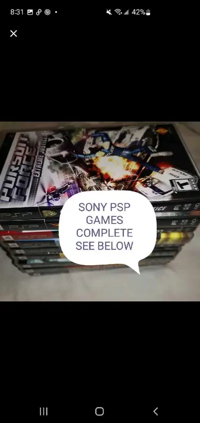SONY PSP GAMES ALL COMPLETE SEE DETAILS BELOW, View more