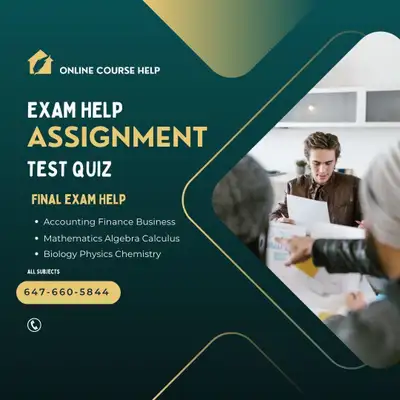Online Course Help Assignment Help All Subjects 100% Pass, View more